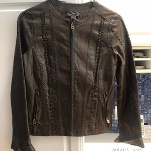 Vince Brown Leather Jacket